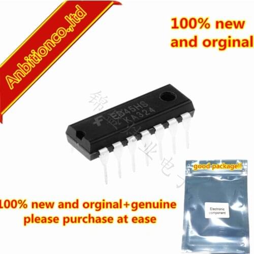 10pcs 100% new original KA324 KA324A DIP14 QUAD OPERATIONAL AMPLIFIER in stock