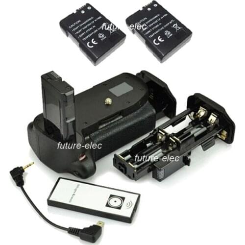 2Step Battery Handle Hand Grip Hold Pack For Nikon D5100 D5200 SLR as MB-D51+Remote Control+2 x EN-EL14 ENEL14+AA Battery Holder