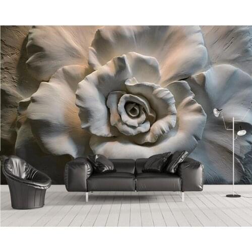 3D relief rose wallpaper mural Papel DE parede ,living room TV sofa background bedroom kitchen wall papers home decor