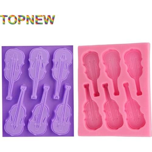 3D Violin Styling Silicone Mold Fondant Chocolate Soap Sugar Craft Mould Cake Decoration Bakeware 1912