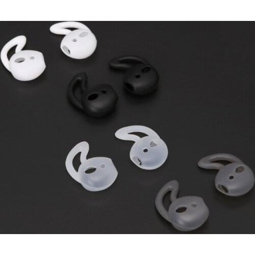4 Pairs durable Silicone Earphone Tips Earbuds Cover With Hook For AirPods Apple EarPods