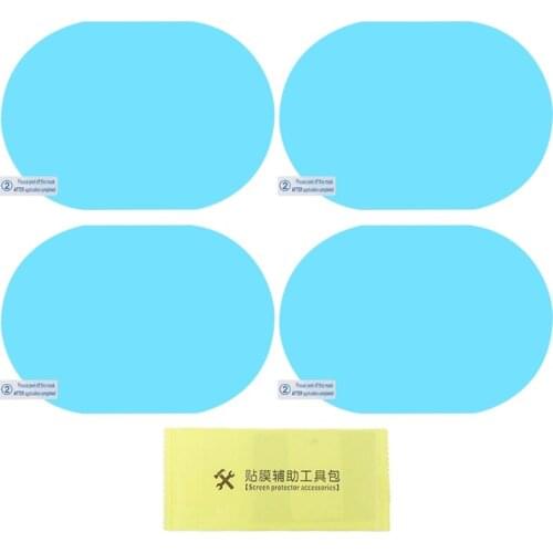 4 Pcs Car Rear View Mirror Rainproof Film Anti-Fog Clear Protective Sticker