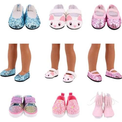 7.5 cm Doll shoes new cat sequined Velcro shoes fit 1/3 BJD Doll Accessories Girls Toys,Our Generation, Gift For Girl