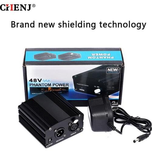 48V Phantom Power Adapter XLR Cable For Condenser Microphone Studio Recording Phantom Power For BM 800 Condenser Mic