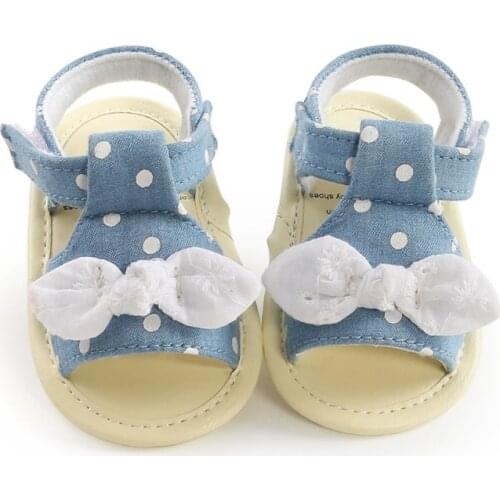 Baby Girl Shoes Elegant Polka Dot Baby Toddler Princess Shoes Anti-slip Sandals Girls Kid Baby Summer Sandals