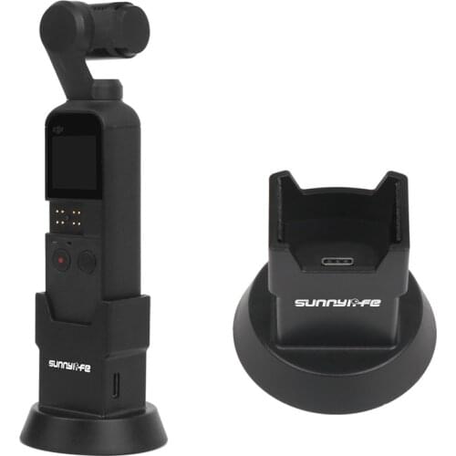 Charging Base Mount Quick Release Base Tripod Adapter Mount for DJI OSMO Pocket WiFi Wireless Module Type-C Port for Charging