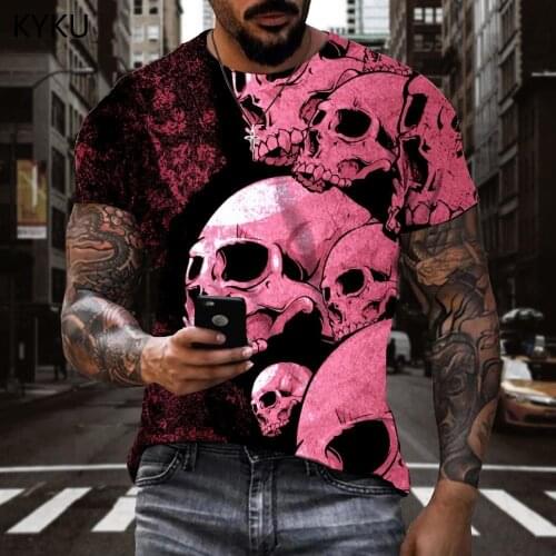 3d Tshirt Skull T shirt Men Rock Anime Clothes Hip Hop T-shirts 3d Mens Clothing T shirts Casual Tops Slim O-Neck
