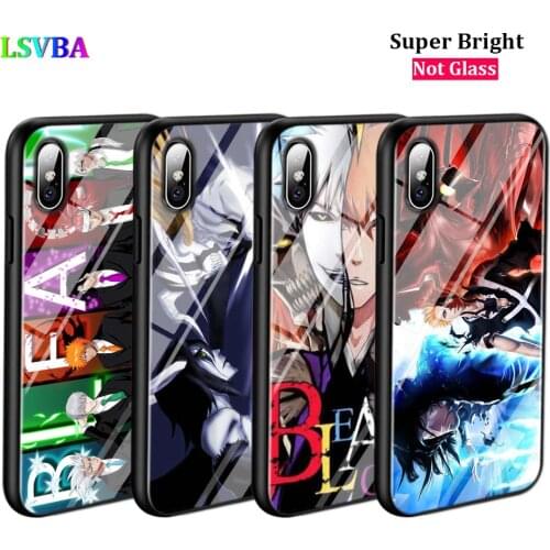 Black Cover Anime Bleach ichigo for iPhone 11 11Pro X XR XS Max for iPhone 8 7 6 6S Plus 5S 5 SE Glossy Phone Case