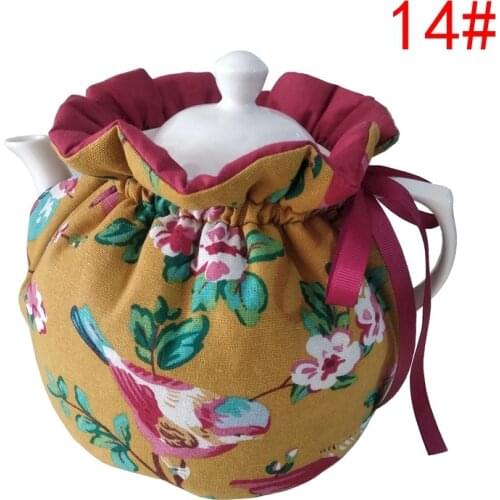 Chinese Folkways Style Floral&Bird Cotton Home Teapot Keep Warm / Anti-scald Insulation Cover Teapot Dust-proof Cover