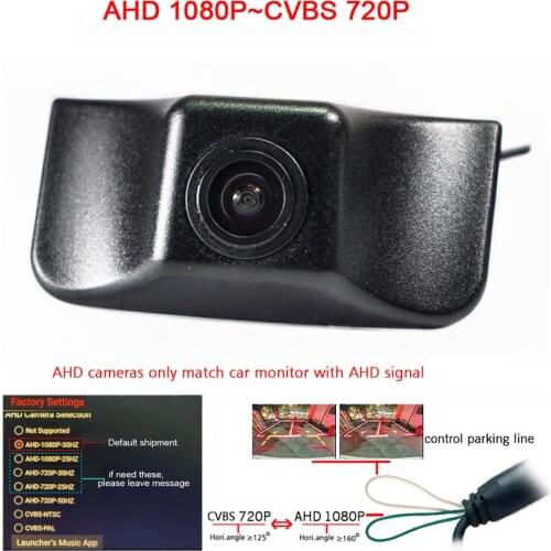 180deg Fisheye HD car front view logo camera for Jeep cherokee Grand Cherokee 2016 to 2018 front grille camera AHD CVBS signal