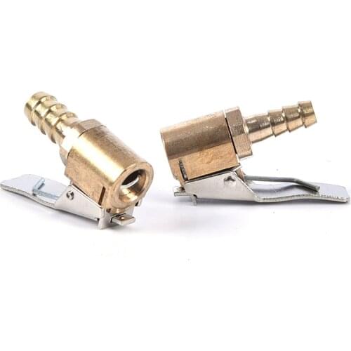 Brass Car Tyre Inflator Valve Connector Air Chuck Tire Clip Lock-on Adapter Air nozzle adapter of vehicle mounted inflation pump