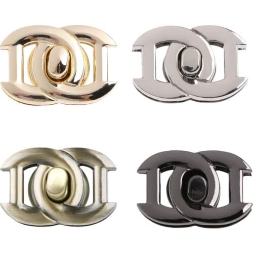 New Hot Metal Clasp Turn Lock Twist Locks for DIY Handbag Craft Bag Purse Hardware Tool Bag Accessories High Quality