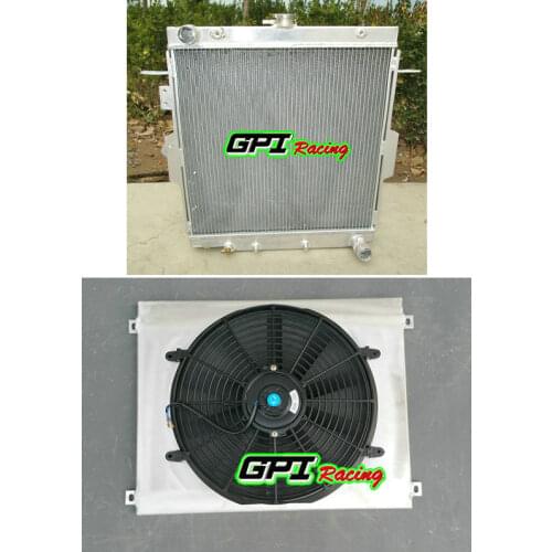New aluminum radiator + Shroud +FAN for TOYOTA for LAND CRUISER HZJ70/HZJ73/ HZJ77 1HZ 4.2L DIESEL