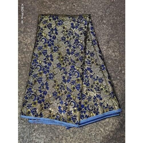 New Design African Brocade Lace Fabric Nigeria Organza Lace Fabric Embroidery Jacquard Tulle Mesh Lace Fabric DM4738