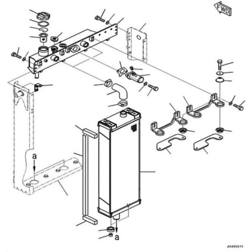 New Water Tank Radiator 154-03-75914 Fit for Komatsu D85EX 4D85PX 4D85EX 4D85PX