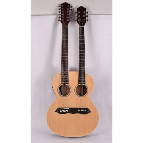 Feeling Double Neck 12+6 strings Acoustic Electric Guitar with EQ
