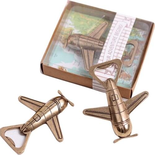 Bottle Opener Antique Air Plane Beer Jar Opener Retro Airplane Metal Corkscrew Wedding Party Favors Gifts