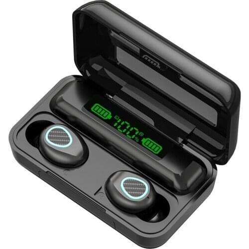 R15 Bluetooth Headset LED Digital Display Press TWS Mini Sports Binaural Wireless Headset with Charging Compartment