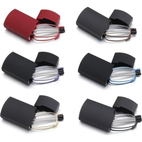 Folding Reading Glasses Men and Women Telescopic Legs Rotation Presbyopia Eyeglasses Includes Glasses Case Strength+1.0-4.0