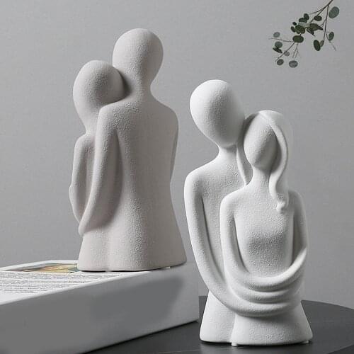 Wedding Couple Figurine Statue Romantic Ornament Desk Shelf Figurine Craft