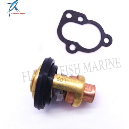 6E5-12411-00 6E5-12411-02 18-3623 Thermostat and 655-12414-A1 Gasket for Yamaha 25V 30G 30H E30H E25 25B 25hp 30hp 2-Stroke