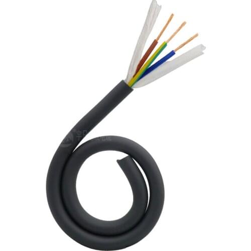 Towline Wire 3 core 0.3, 0.5, 0.75 ,1,1.5mm² High Flexible 22,20,18 ,17,16 AWG Gray Drag Chain Cable 5m TRVV