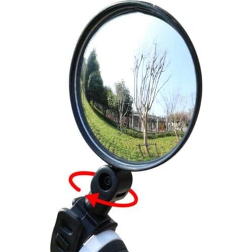 Bicycle rearview mirror Wide-angle convex mirror Bicycle mirror Mountain bike rearview mirror Silicone handle rearview mirror