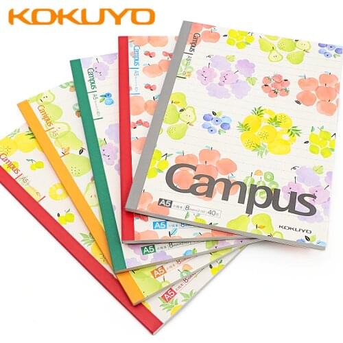 5 Books KOKUYO Fruit Campus Notebook A5 / B5 Simple College Students Art Exquisite Classroom Notes Cute Small Fresh Stationery