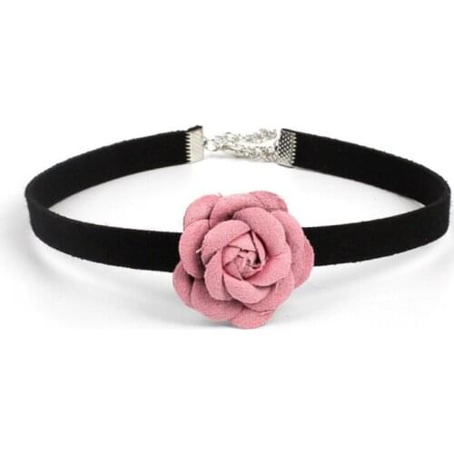 Women Velvet Pendant Necklaces Set Flower Chokers Fashion Necklace rope chain Set Jewelry Retro Accessarie