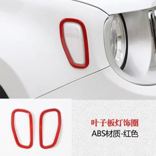 For Jeep Renegade 2016-2018 2PCS ABS Car Side Wing Air Vent Outlet Blade Fender Cover Trim Moldings Car Styling Accessories