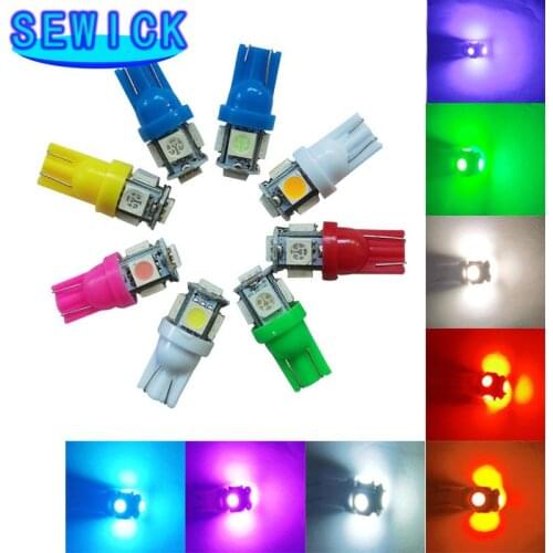 50Pcs T10 W5W Led Car Light Turn Side Light Marker Lamp WY5W Auto Wedge Parking Bulb License Plate Lights