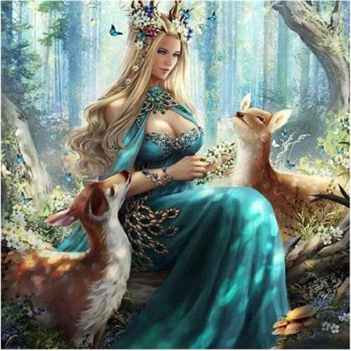 Forest Goddess Diamond Embroidery 5D DIY Diamond Painting Full Square Diamond Mosaic Pictures Of Rhinestones Home Decor