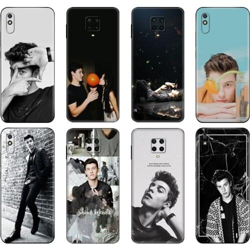 Black tpu Case For Xiaomi Redmi 7A 8 8A 9 9A 9C Case Redmi Note 8T 8 Pro T Note 9 9S 9 Pro Case shawn mendes