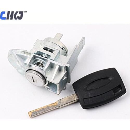 OkeyTech Car Lock Cylinder for Ford Fiesta Focus Auto left door lock set with 1 key locksmith tools High Quality
