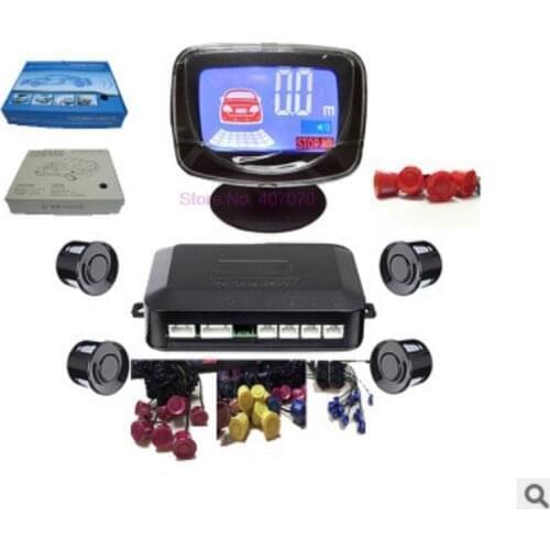 By DHL or Fedex 20sets Car LCD Display Parking Sensor LCD 4 Reverse Parking Sensors Backup Radar Car Detector System Kit hot