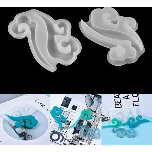 Crystal Silicone Lucky Cloud Shape Molds Chinese Traditional Style Epoxy Resin Mold for DIY Resin Silicone Jewelry Making Tool