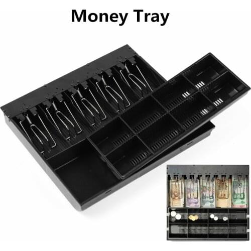 5 Bills 8 Coins Cash Register Money Tray Cashier Storage Box Money Drawer for POS PN-410 Series Cash Drawers