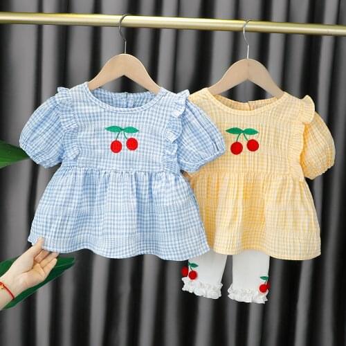 Summer Infant Baby Girl Clothing Sets Outfit Casual Stripe t-Shirt Pants 2Pcs Baby Suit for Toddler Girl Birthday Clothing Set