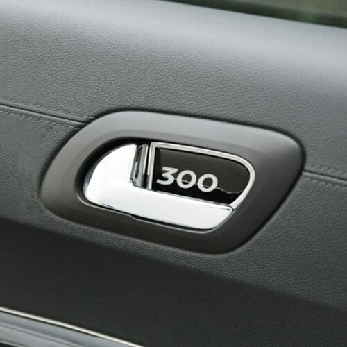 My Good Car nterior Car Door Handle Bowl Sticker Car Inner Handle Bowl Sequins Trim Stickers for Peugeot 3008 2013-2015