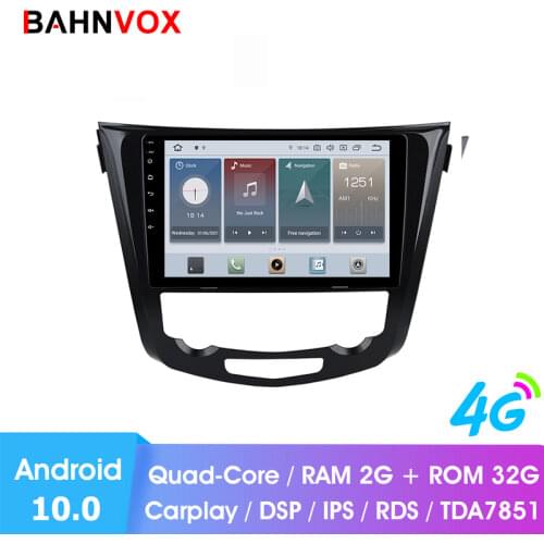 10.1" Android 10.0 RAM 2G Car GPS DVD Player For Nissan X-Trail Qashqai J11 2014 2019 Car Radio Multimedia Navigation Auto Video