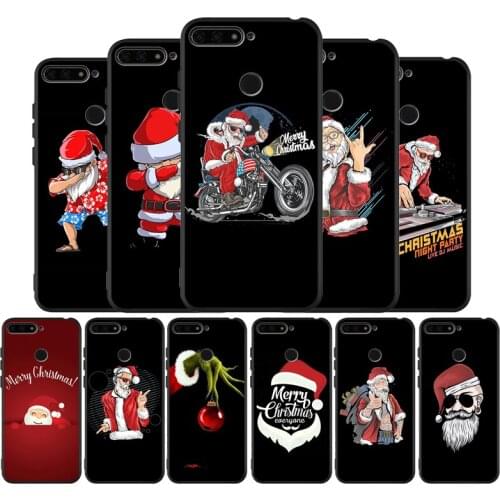 Cartoon Christmas Black TPU Silicone Soft Phone Case For Honor 8X 9 8 10 20 30 Lite Pro MATE 9 10 20 30 Pro Lite