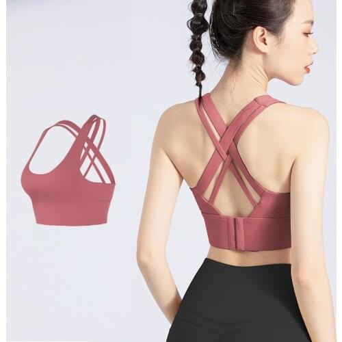 New Sports Bra with Pad Push Up Seamless Breathable Crop Top Women Fitness Gym Bra Workout Yoga Top Sports Wear Active Tank