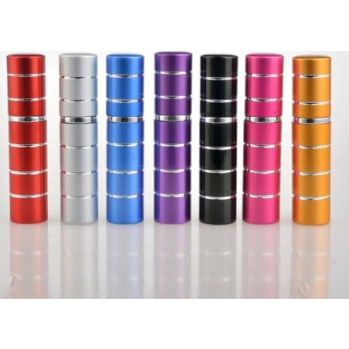 Wholesale 5ML Mini Portable Silver Ring Metal Perfume Bottle With Spray Empty Perfume Container