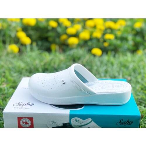 Orthopedic Sabo Slippers Doctor Nurse Hospital Cook Slippers Medical Slippers Heel Spur Reinforced Flat Sole Embossed Slippers