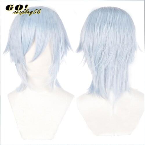 Anime Game IDOLiSH7 Wig YOTSUBA TAMAKI Cosplay Hair Light Blue Short Synthetic Heat Resistant Wig Comiket Role Play Adult
