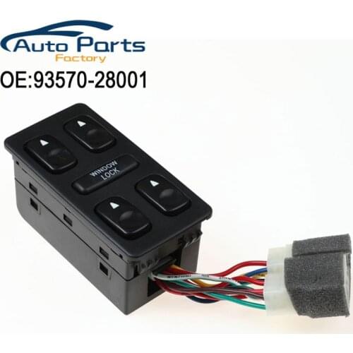 Front Left Driver Side Electric Power Master Window Switch For 1992 1993 1994 Hyundai Elantra Galloper 93570-28001 9357028001