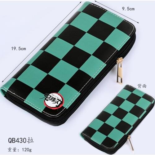 Hot Anime Demon Slayer Cosplay PU Leather Wallet Nezuko Wallet Kimetsu No Yaiba Anime Wallet Cosplay Props Gift for Women Men