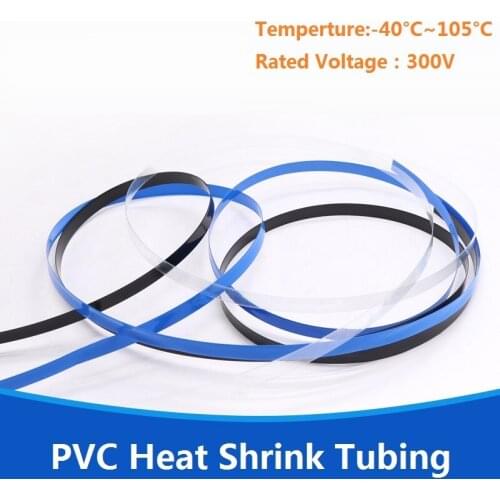 PVC Heat Shrink Tubing Width 7mm Diameter 4mm (for Batteries Wrap) -5/10/20 Meters