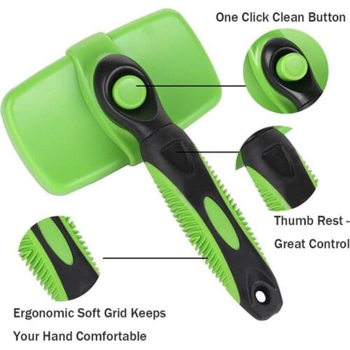 Hot Sale New Type Pet Grooming Tools Stainless Steel Comb Automatic Hair Removal Hair Shedding Comb Pet Cleaning Products