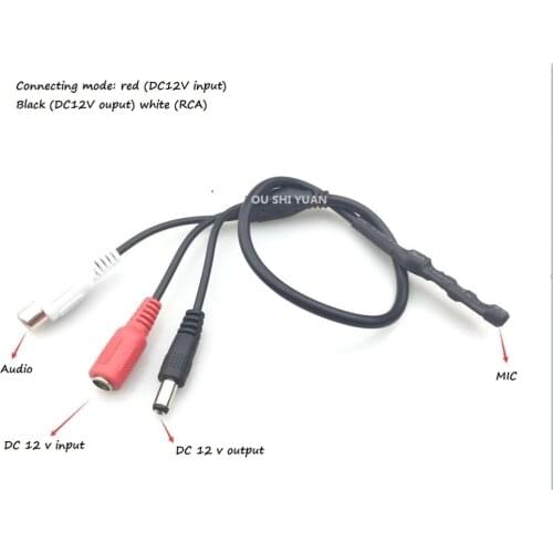 Surveillance RCA CCTV Mic Microphone Sound Monitor CCTV Sound pick-up Camera